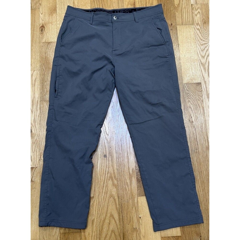 Gerry Men's Venture Fleece lined Pants 36x30 Gray Straight Leg Stretch Outdoors